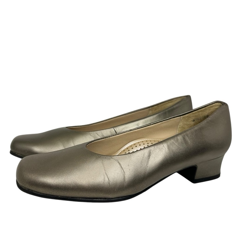 Mark Lemp Classics Callie Pewter Nappa  Pumps Size 7-1/2 N
